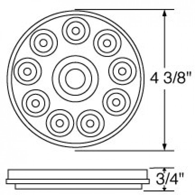 Red 4" round 10 diode LED stop/turn/tail light