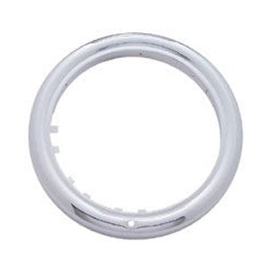 7" diameter single round headlight solid stainless steel rim