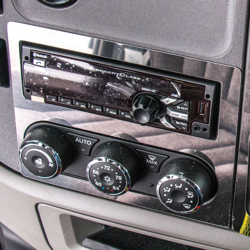 Peterbilt 579 / 589 stainless steel radio/HVAC trim