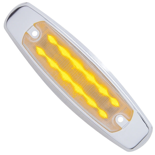 Amber 12 diode Peterbilt-style LED marker light - CLEAR lens