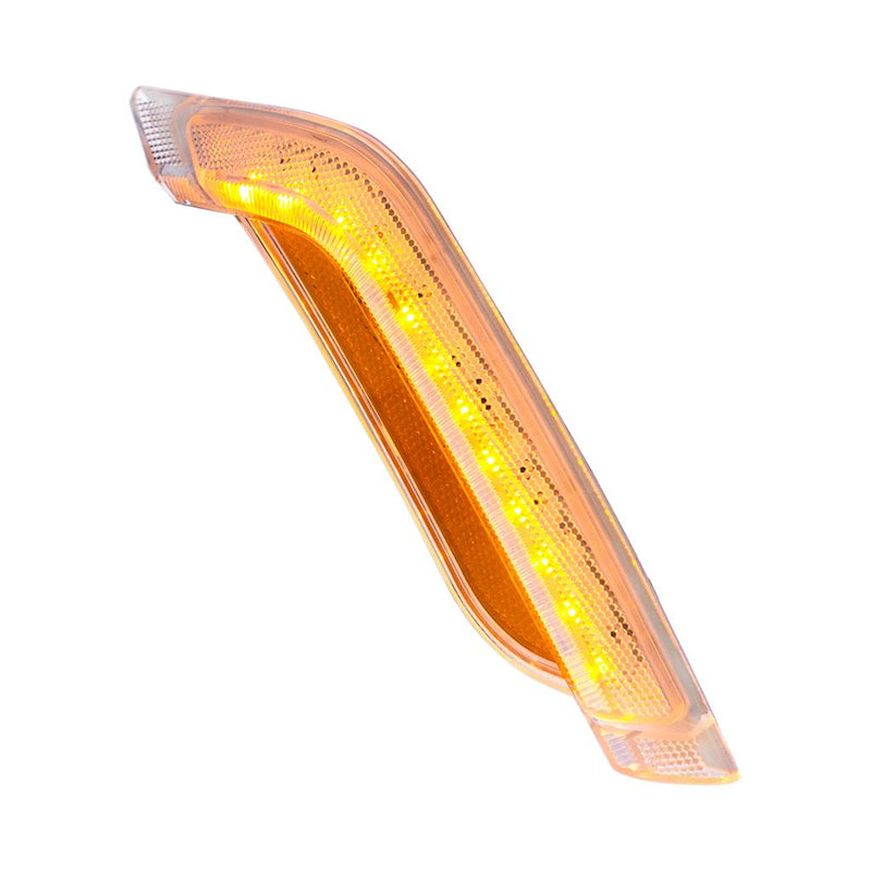 Peterbilt 579 / 587 amber LED fender turn signal light - SINGLE