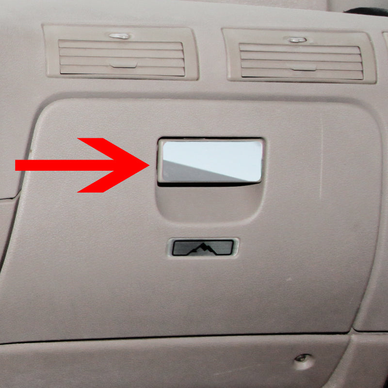 Freightliner Cascadia stainless steel glove box latch trim