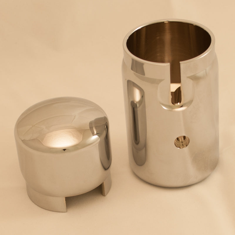 Round chrome gear shift knob w/matching skirt for Eaton Fuller