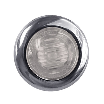 Dual Revolution Red/Blue 1" mini button LED marker light - CLEAR lens