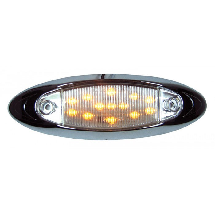 "Infinity" Amber 13 diode LED marker/clearance light - CLEAR lens