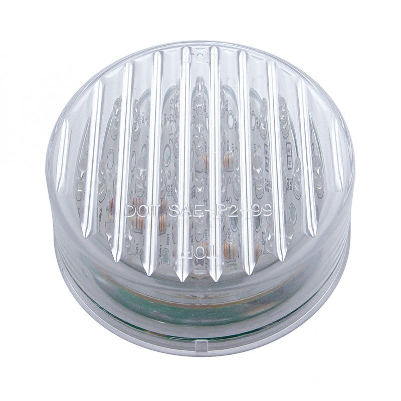 Amber 2.5" round 13 diode LED marker/clearance light - CLEAR lens