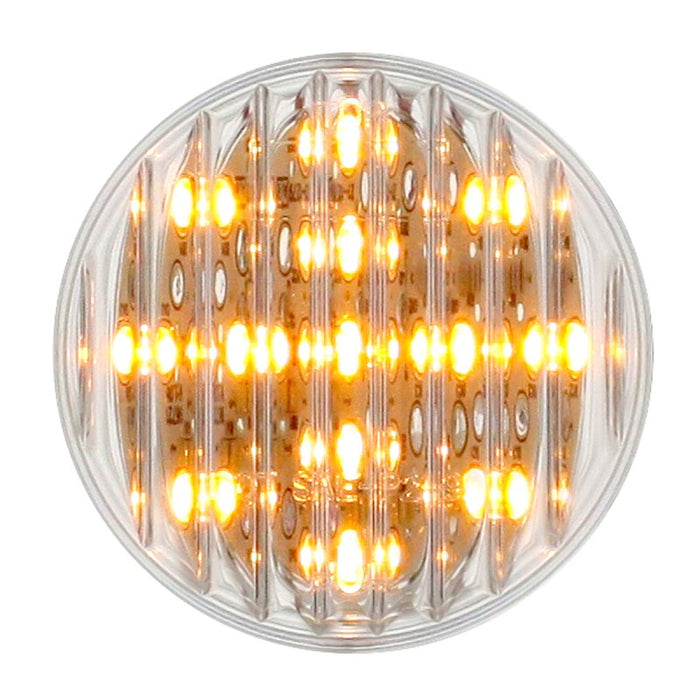 Amber 2.5" round 13 diode LED marker/clearance light - CLEAR lens