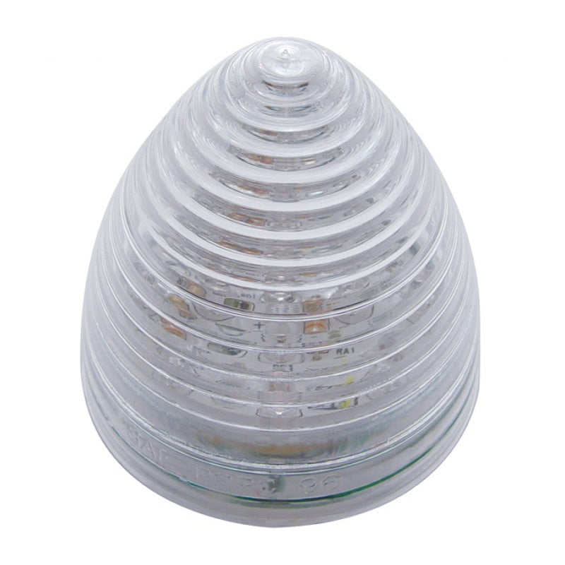 Amber 2.5" beehive 13 diode LED marker light - CLEAR lens