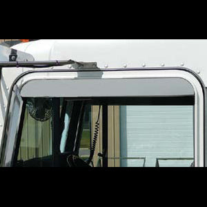 Kenworth w/NON-Daylite Door stainless steel "chopped look" 3" top of door trim - PAIR