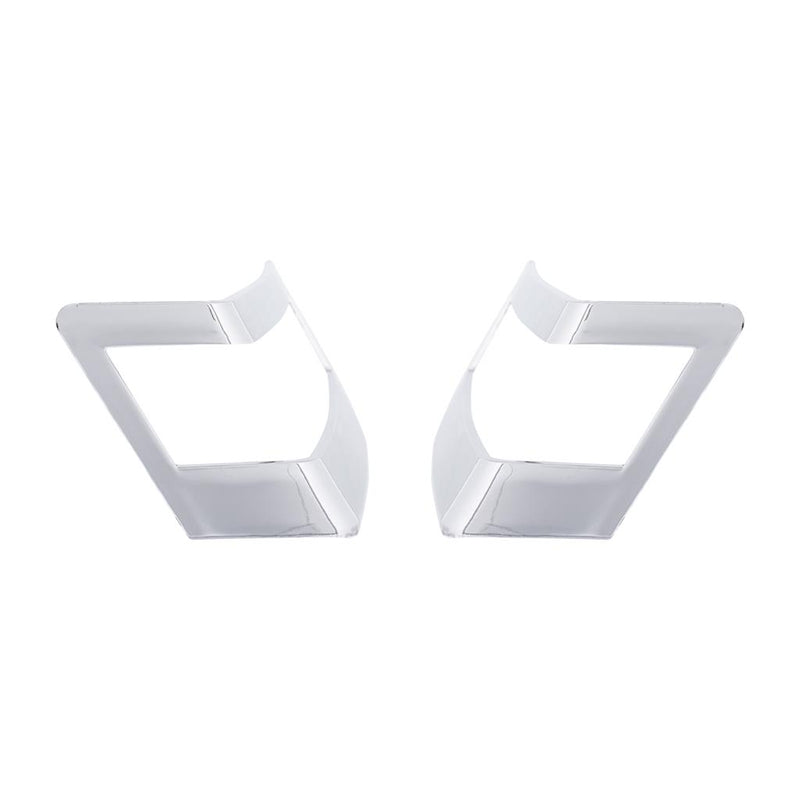 Freightliner Cascadia 2018-2022 chrome plastic turn signal light bezel - PAIR