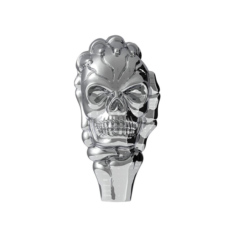 Chrome skull thread-on gear shift knob - base not included