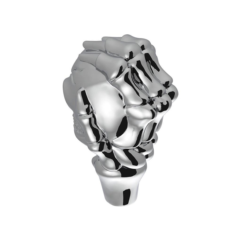 Chrome skull thread-on gear shift knob - base not included