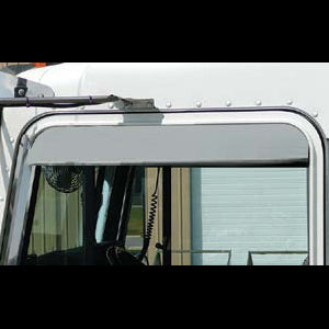 Kenworth w/NON-Daylite Door stainless steel "chopped look" 6" top of door trim - PAIR