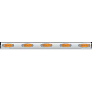 48" stainless steel channel w/5 combo light holes
