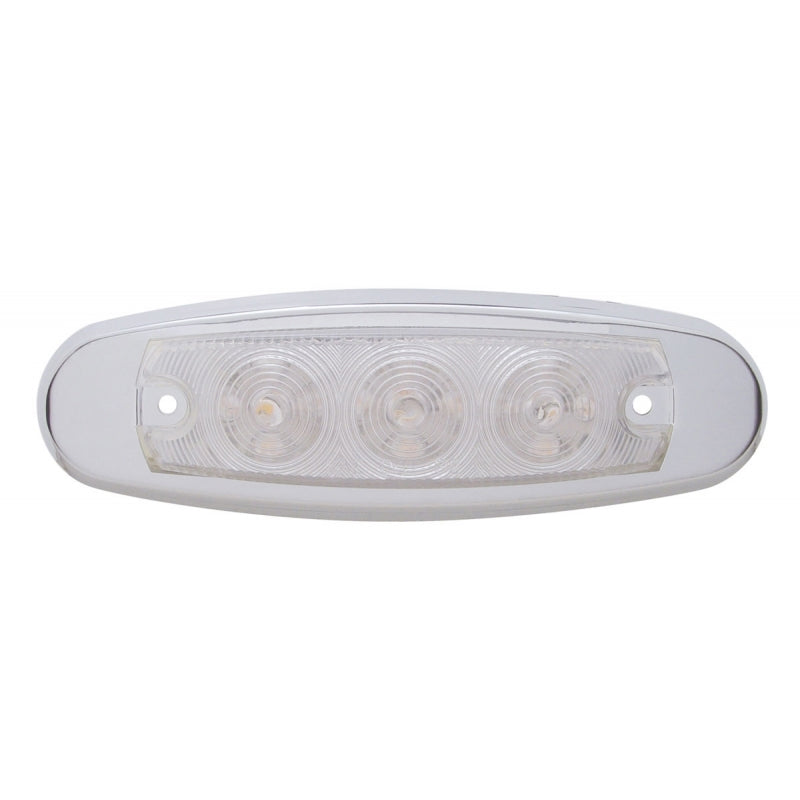 Amber Peterbilt-style 15 diode LED marker light - CLEAR lens