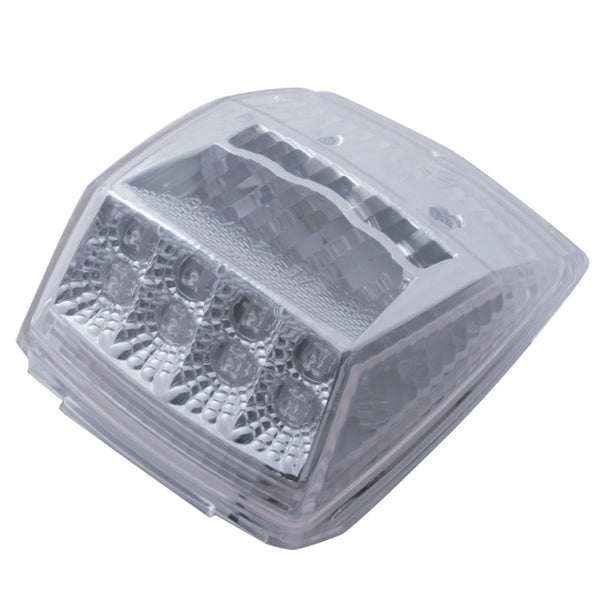 Amber 17 diode Kenworth-style rectangular LED cab light w/reflector - CLEAR lens