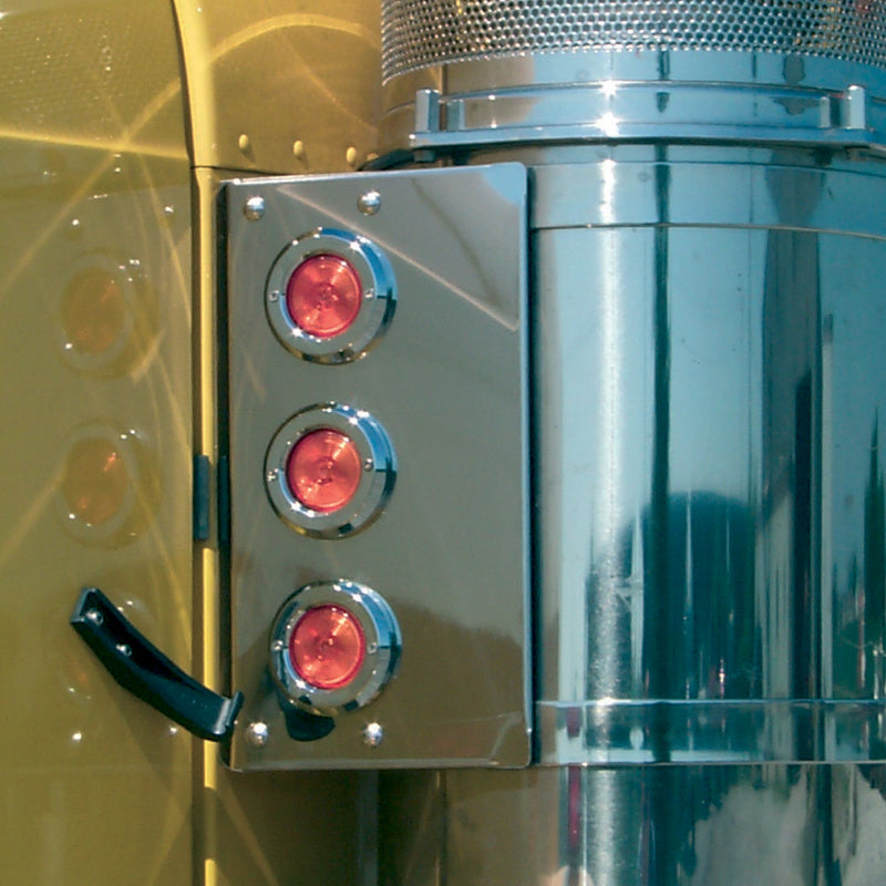 Freightliner Donaldson air cleaner flat brackets w/6 round 2" light holes