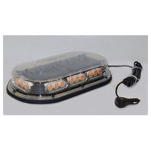 Amber low-profile LED mini-bar bolt mount strobe light - CLEAR lens
