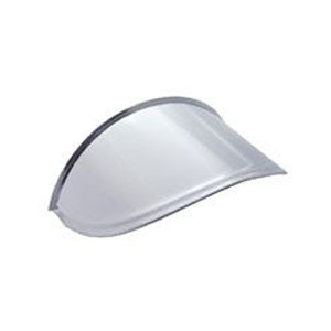 7" diameter single round headlight stainless steel visor
