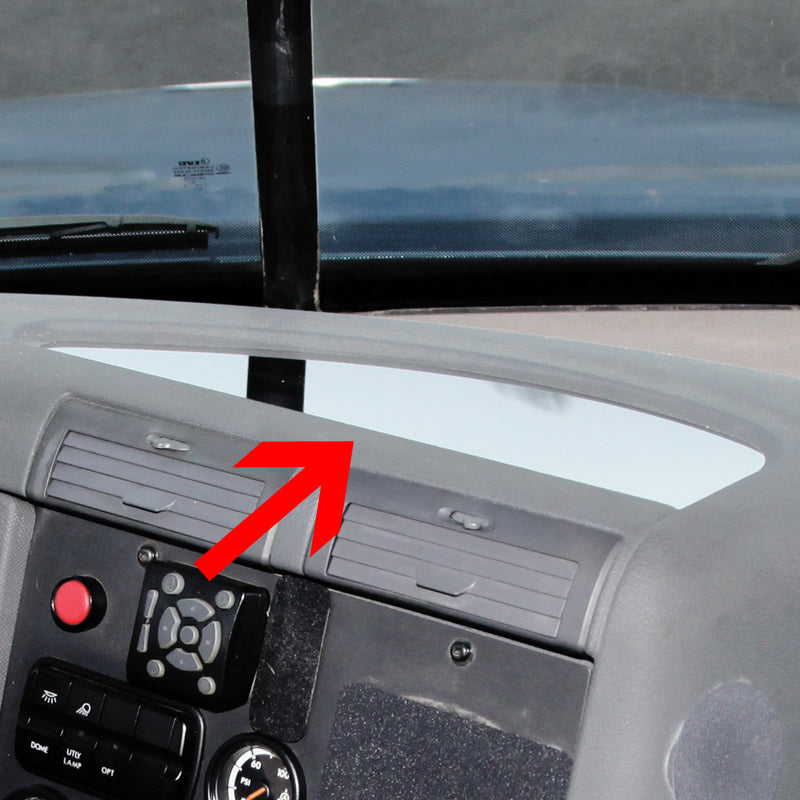 Freightliner Cascadia stainless steel center upper dash trim