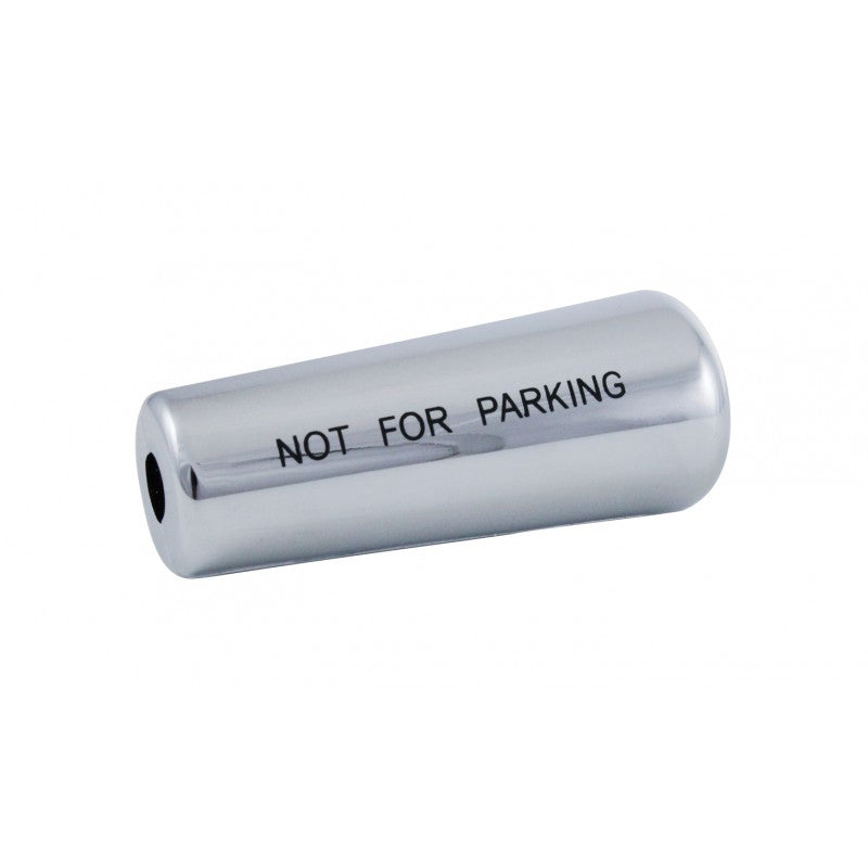 Chrome plastic "Not for Parking" trailer brake handle cover