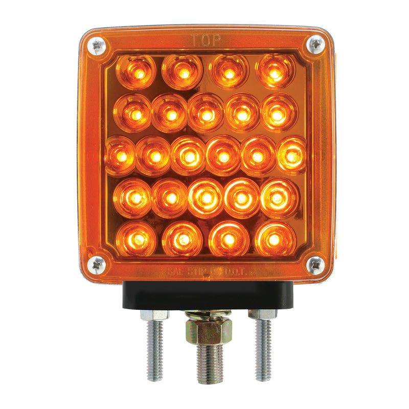 Pearl Amber/Red 48 diode square LED turn signal light - SINGLE