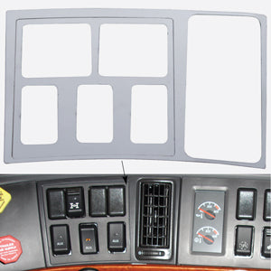 Volvo stainless steel center dash switch panel with vent hole