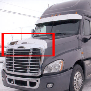 Freightliner Cascadia 2008-2017 stainless steel bug deflector / hood shield