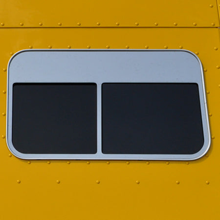 Peterbilt 70" sleeper stainless steel "chopped look" 5" window trim with surround - PAIR