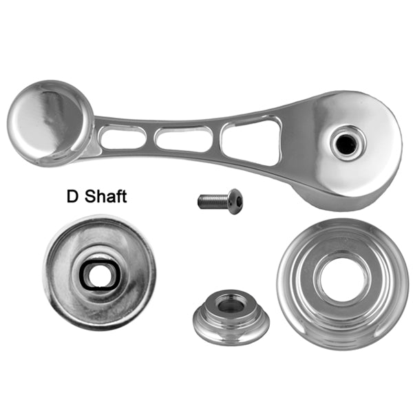 Rockwood billet aluminum window crank w/base - D Shaft