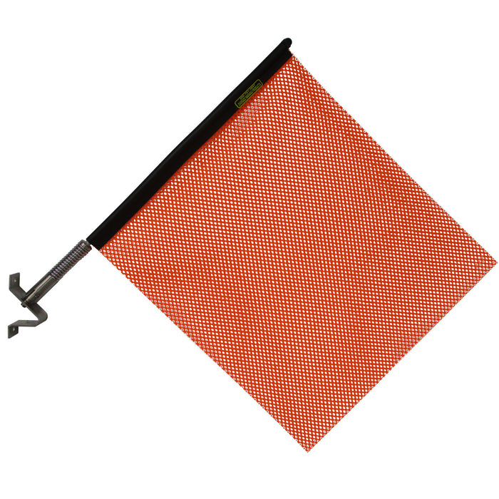 18" orange oversize load flag with quick mount connector - INCLUDES BRACKET