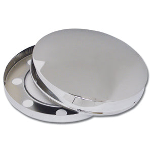 Chrome steel hideaway front axle cover for wheel w/33mm lugnuts