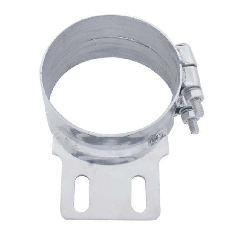 Peterbilt chrome wide band straight exhaust clamp for 6" diameter stack kit