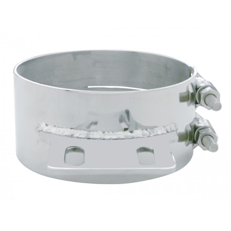Peterbilt chrome wide band straight exhaust clamp for 7" diameter stack kit