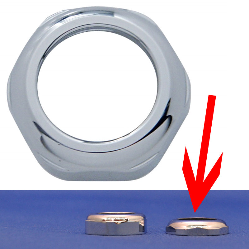 Peterbilt 386/389 chrome ignition/key switch facenut