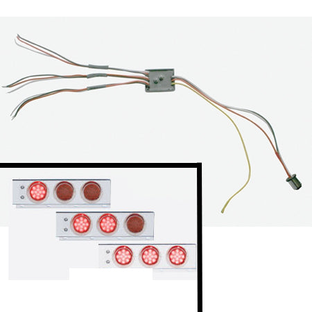 Sequential LED turn signal kit for mudflap hangers