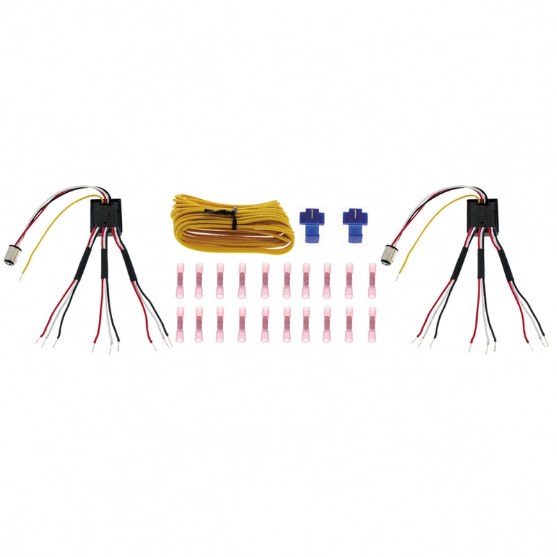 Sequential LED turn signal kit for mudflap hangers