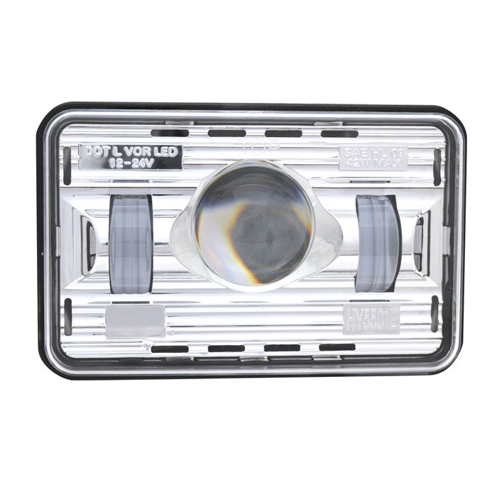 4" x 6" rectangular projection-style LED headlight