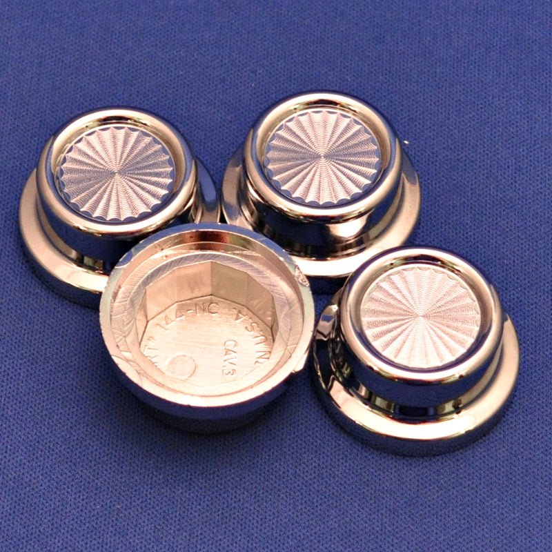 Vortex 3/4" diameter chrome plastic push on bumper bolt cover