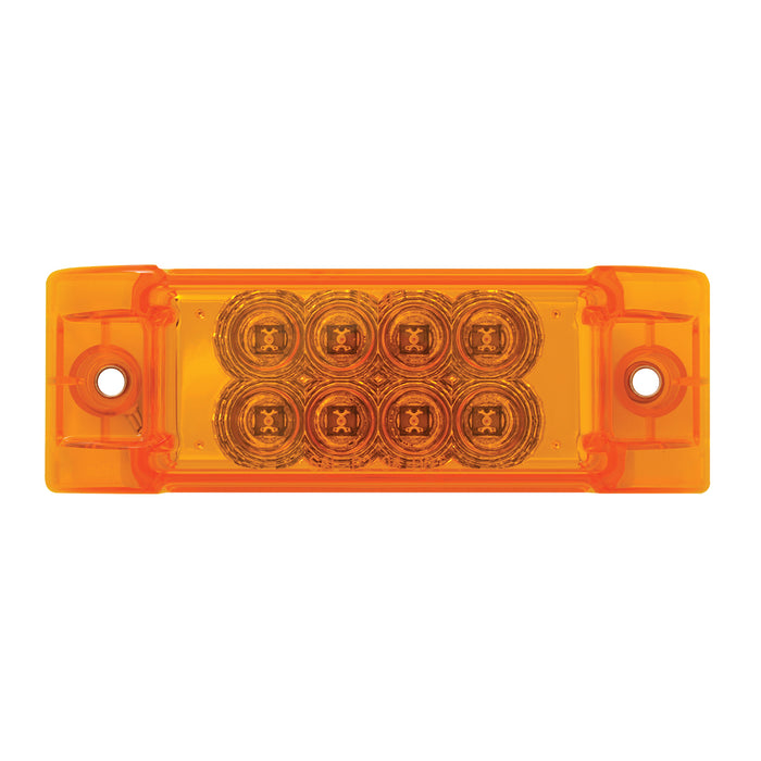 Spyder Amber 2" x 6" rectangular 8 diode LED marker light