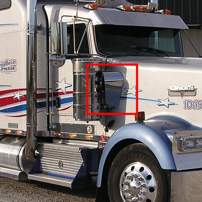 Kenworth W900L stainless steel air cleaner fairings