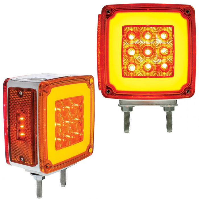 "Halo" Amber/Red square 59 diode LED turn signal