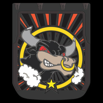 Angry Bull 24" x 30" colored rubber mudflap - PAIR