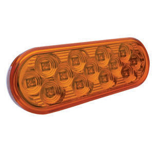 Amber oval 13 diode LED turn signal light