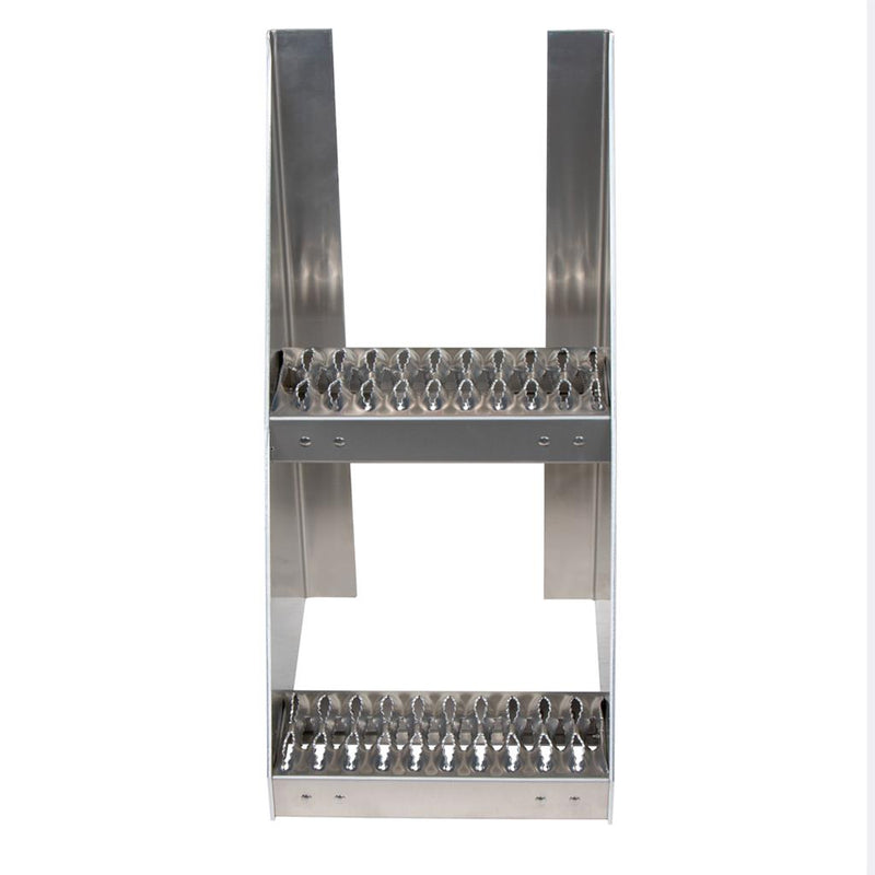 24" (H) x 12" (L) aluminum frame step with two grip steps