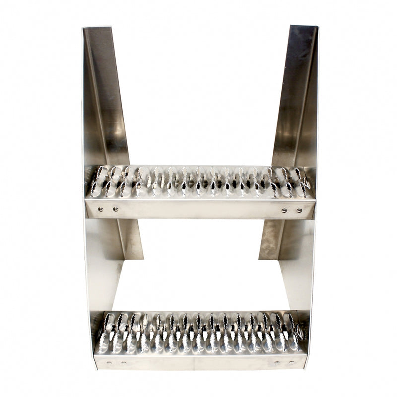 24" (H) x 18" (L) aluminum frame step with two grip steps