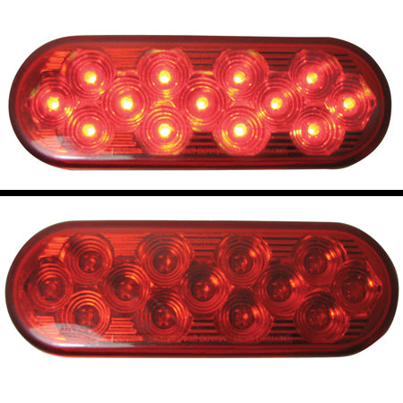 Red oval 13 diode LED stop/turn/tail light