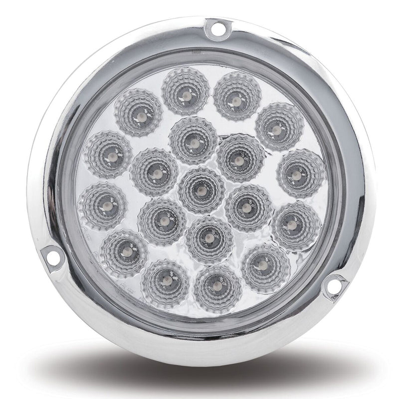 Dual Revolution Red/Purple 4" round 19 diode LED turn signal w/flange