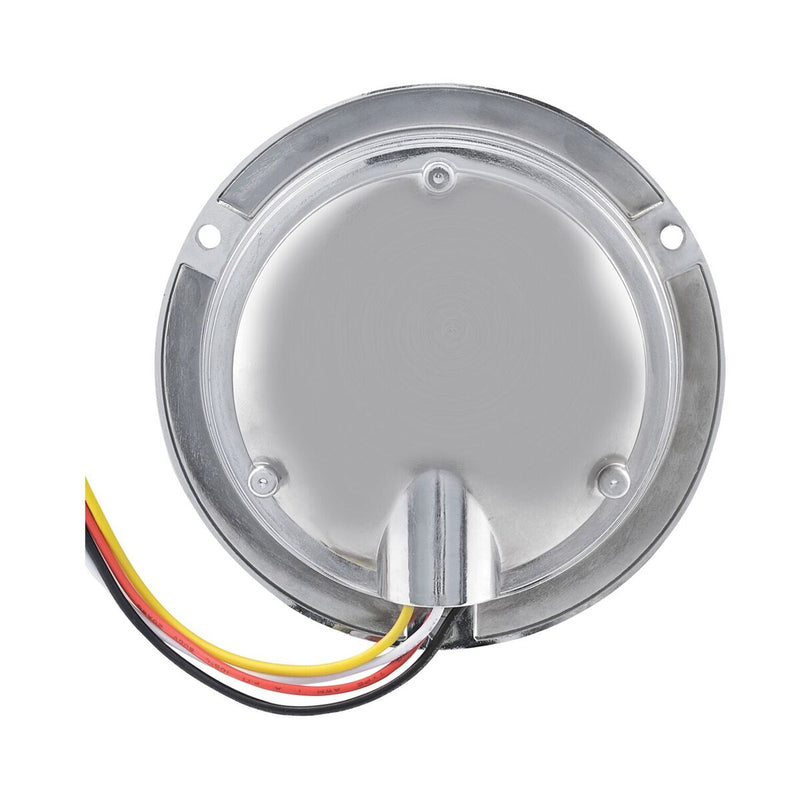 Dual Revolution Red/Purple 4" round 19 diode LED turn signal w/flange