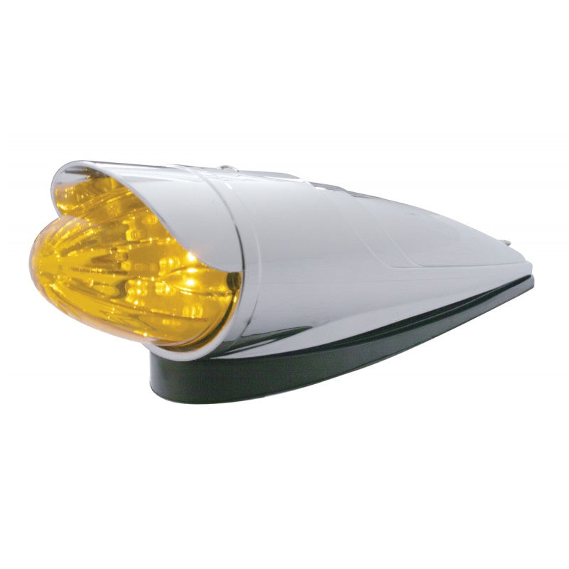 Amber 19 diode watermelon LED Grakon 1000 torpedo-style cab light w/housing, visor